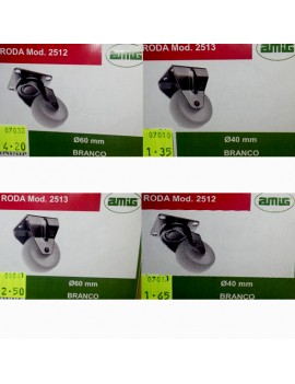 rodas brancas (40 a 60mm)