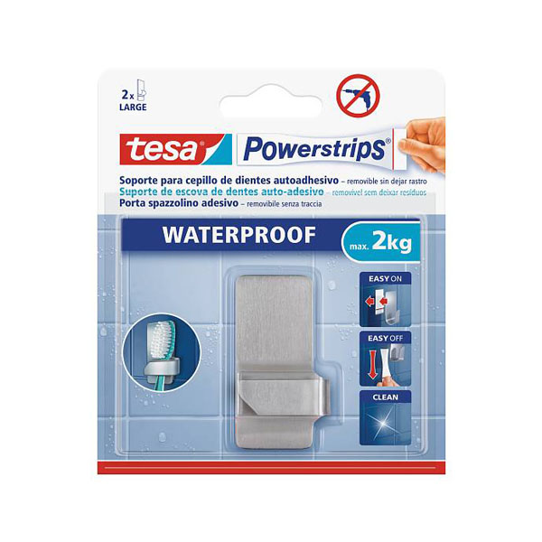 Tesa Powerstrips® Suporte para escova de dentes à prova de água