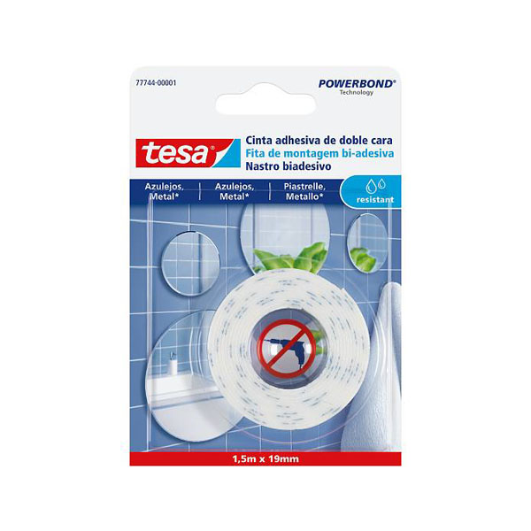 Tesa® Fita de montagem bi-adesiva para azulejos e metal