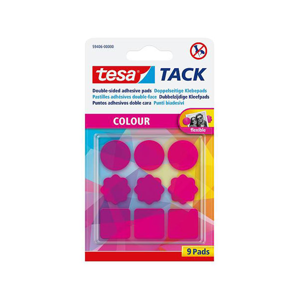 Tesa® TACK Almofadas Adesivas Coloridas