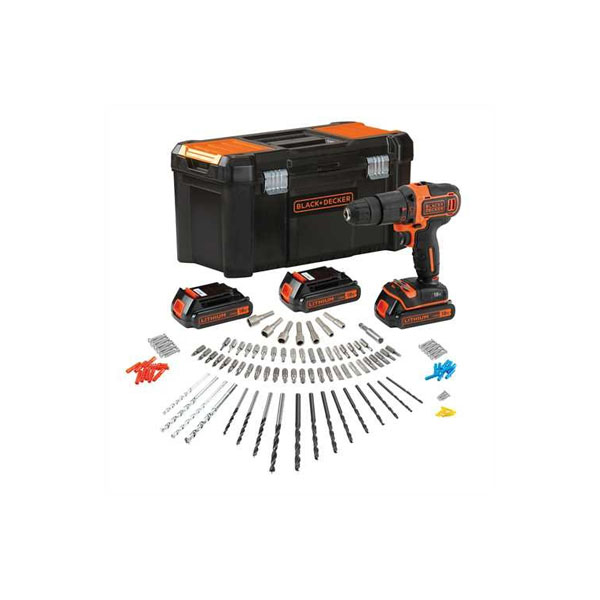 Berbequim percutor 18V 1.5Ah Lítio com 3 baterias
